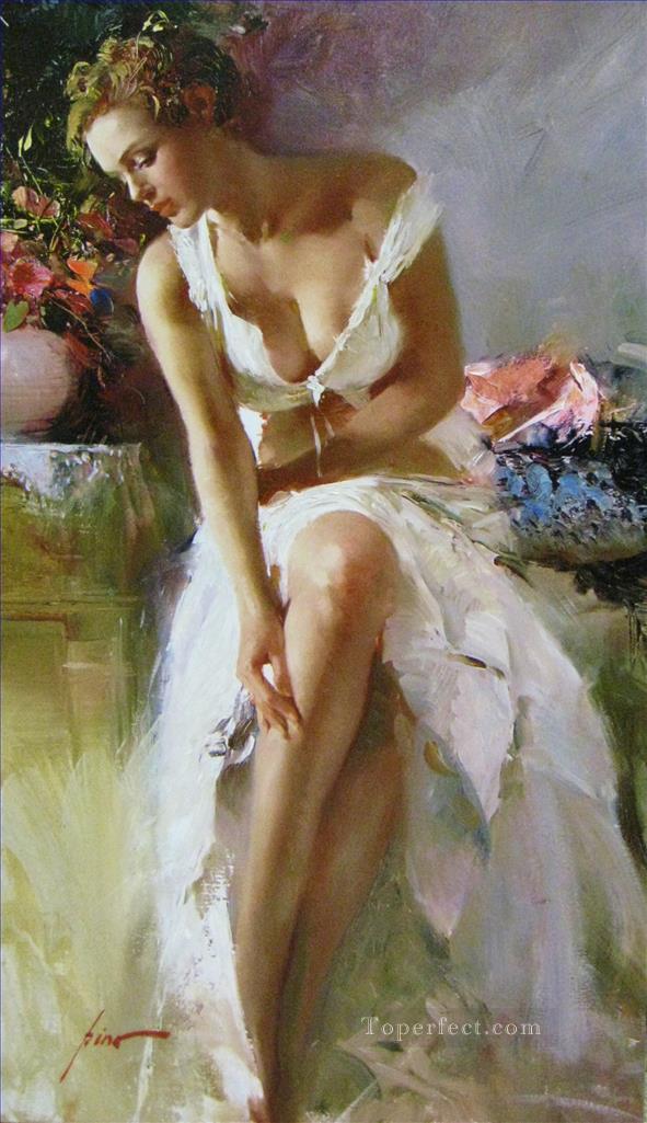 アンジェリカ・ピノ・ダエニ美しい女性油絵